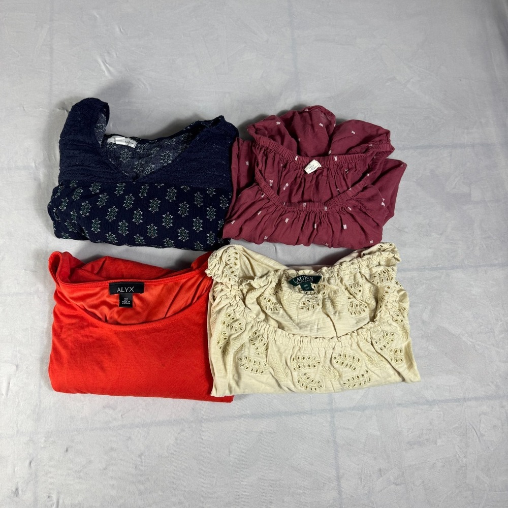 Caslon Eyeshadow Lauren Ralph Lauren Womens Blouse Top Multicolor 2X Lot Of 4